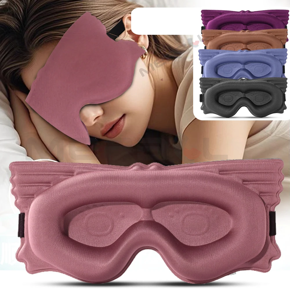 

Adjustable 3D Mask Blindfold Eye Cover Eye Patch Women Men Soft Portable Blindfold Travel Eyepatch Sleeping Eye Mask Contoured