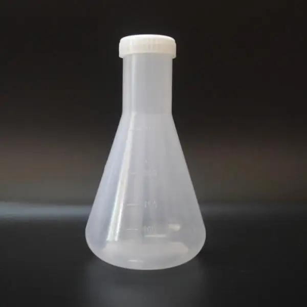 Transparent Conical Flask 250ml Graduated Lab Scale Plastic Liquid Bottle for Chemistry Classroom