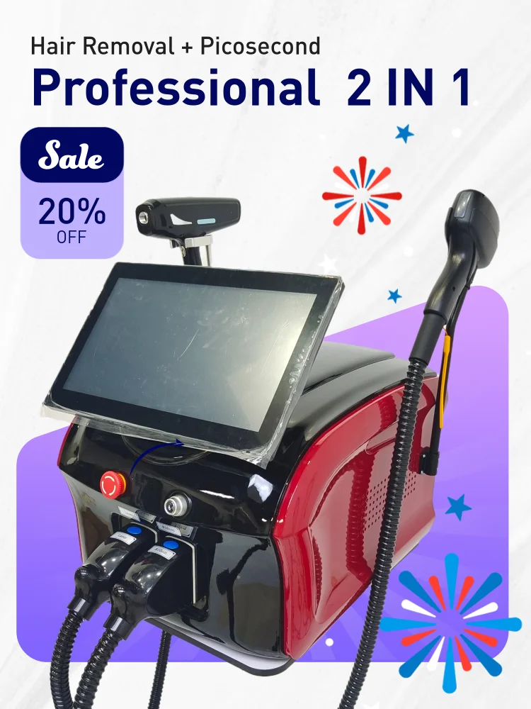 

Soprano Laser Hair Removal Picosecond 2 in 1 4 Wavelengths 808 940 1064 755nm Diode Laser Permanent Hair Removal Device 4000W
