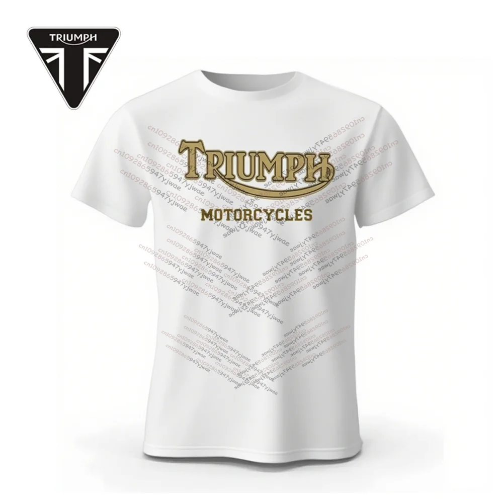 

New 10 Colors Triumph Men's MOTORCYCLES T-shirts Summer Personalized Loose Cotton Couple With The Same Trendy Environmental Tops