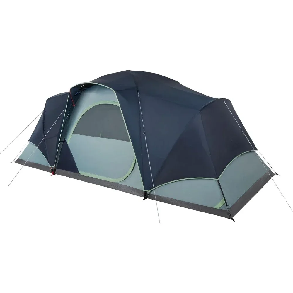 

XL family camping tent, round top tent for 8/10/12 people, 5-minute setup, ventilated and weather resistant padding