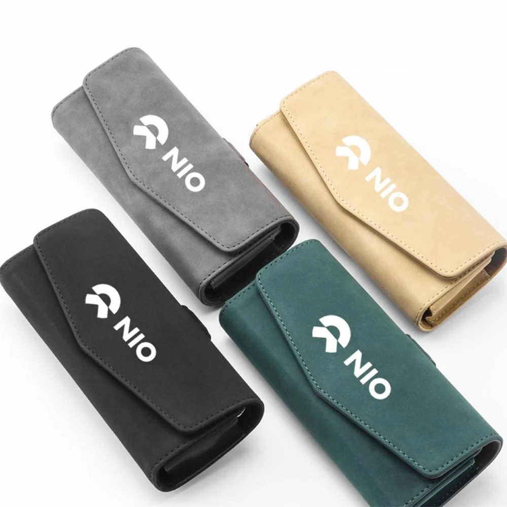 

FOR NIO ES6 Accessories Suede Car mounted glasses case glasses clip decoration storage modification