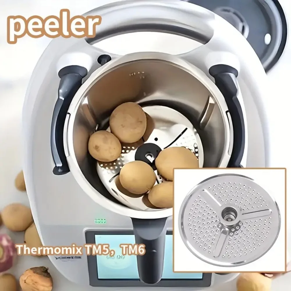 1pc, suitable for Thermomix TM5 TM6 blade cover peeler, stainless steel potato peeler, and food safety kitchen tool.