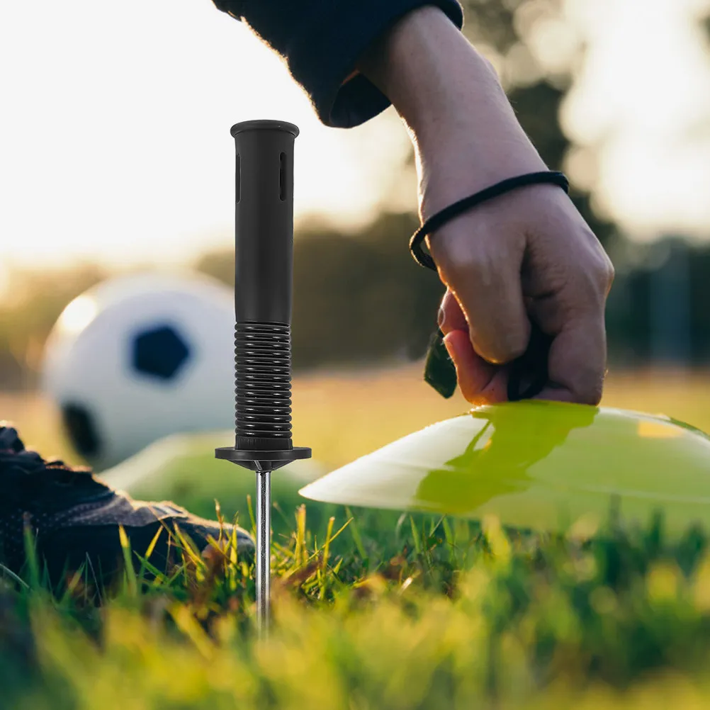 2Pcs Spring Loaded Soccer Flag Stake Ground Spike Football Flagpole Base for Soccer Training Equipment Football Equipment