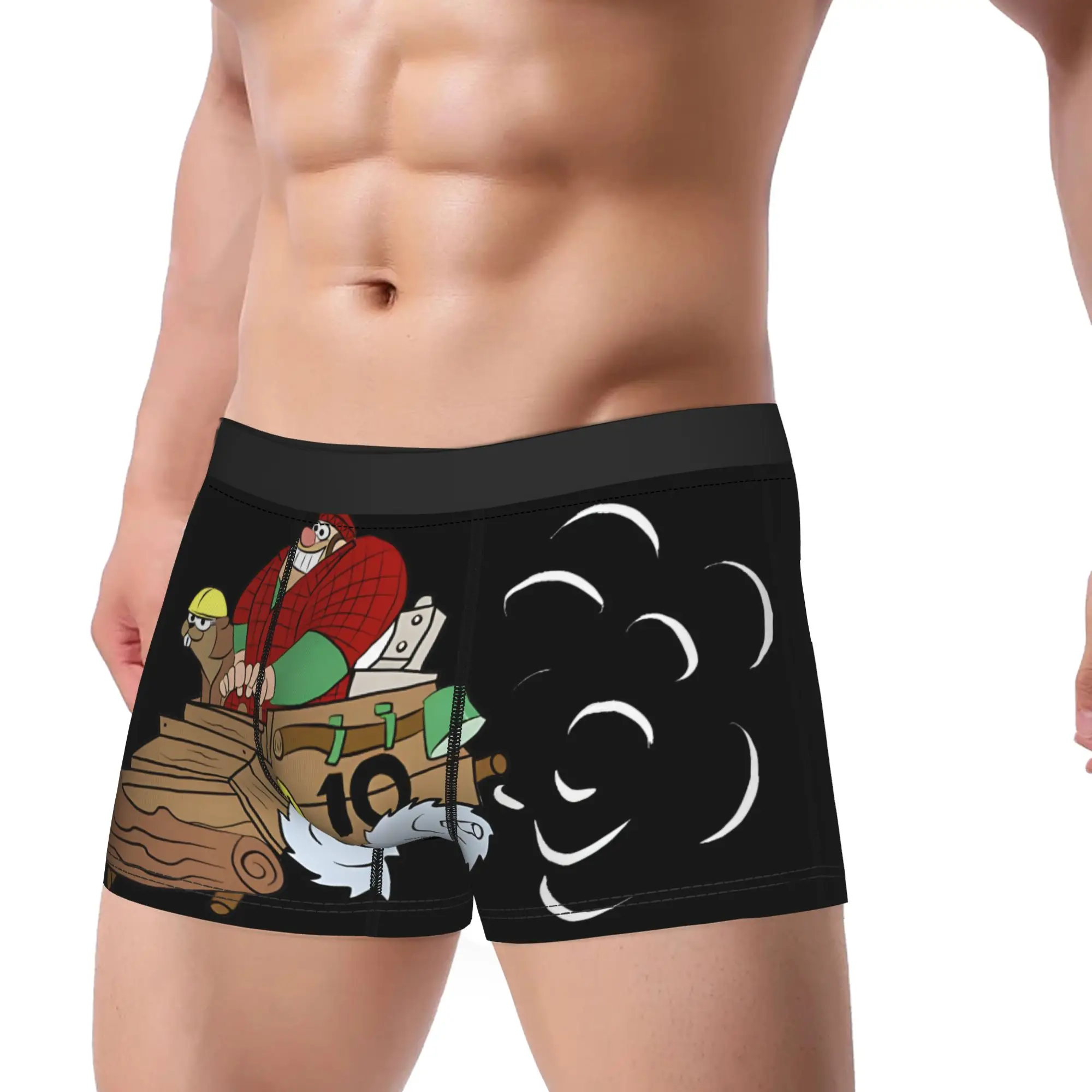 1piece Cool W-Wacky Race Underpants Breathbale Panties Man Underwear Print Shorts