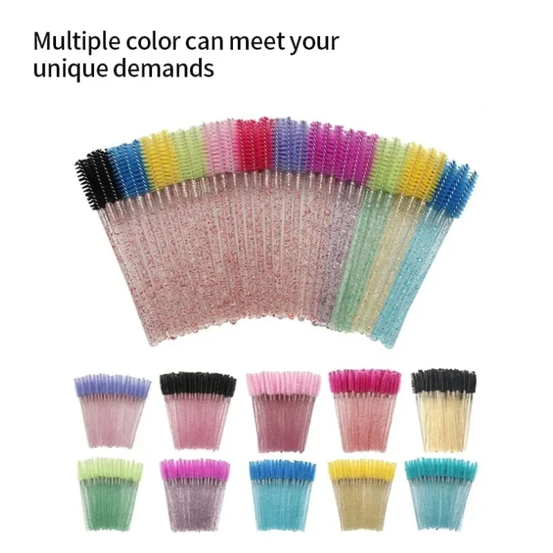 100PCS Disposable Eyelash Brush Wand for Makeup Eyelash Grooming Eyebrow Eyelash Beauty Tools Disposable Eyelash Brush