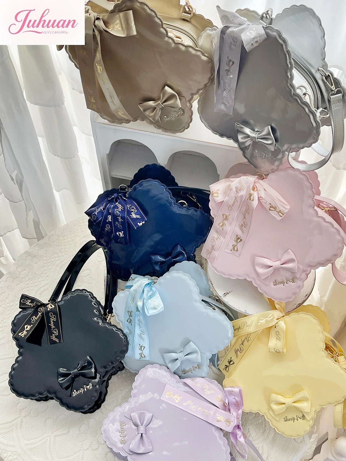 

Японские мультяшные печенье со звездами, сумки Lo, женские оригинальные сумки с бантом в стиле Лолиты, милые женские сумки с кружевным бантом и диагональным размахом для женщин