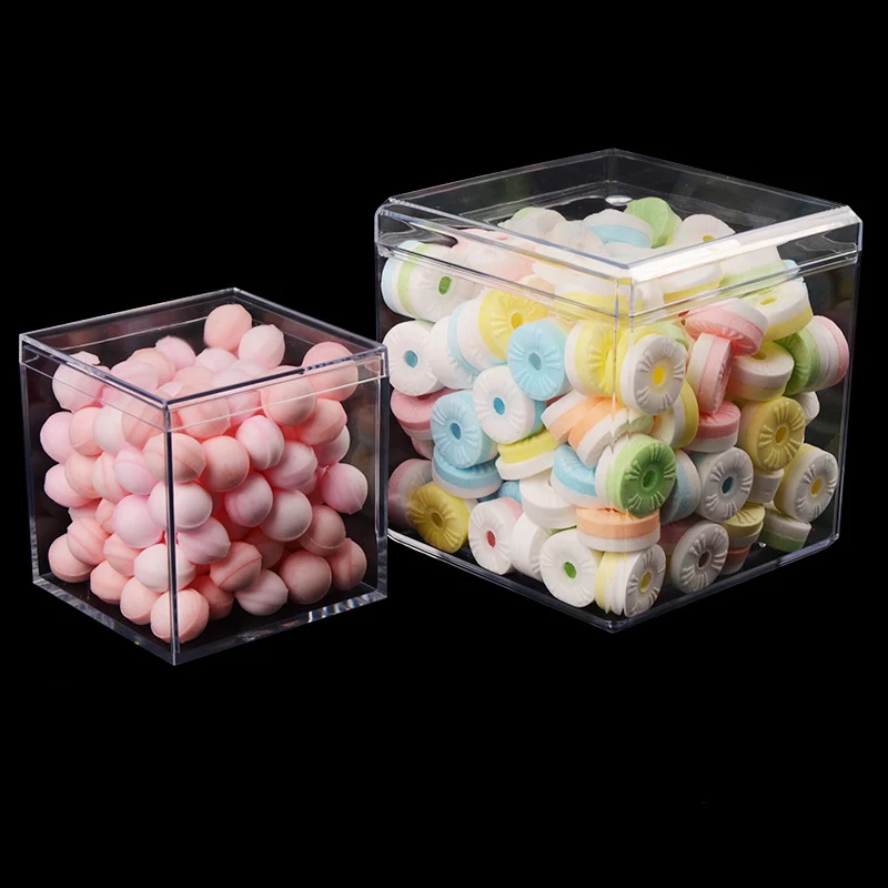 9 Pcs/lot Plastic Organizer Figure Toy Display Transparent Acrylic Boxes With Cover Gift Packing Box Candy Storage Container