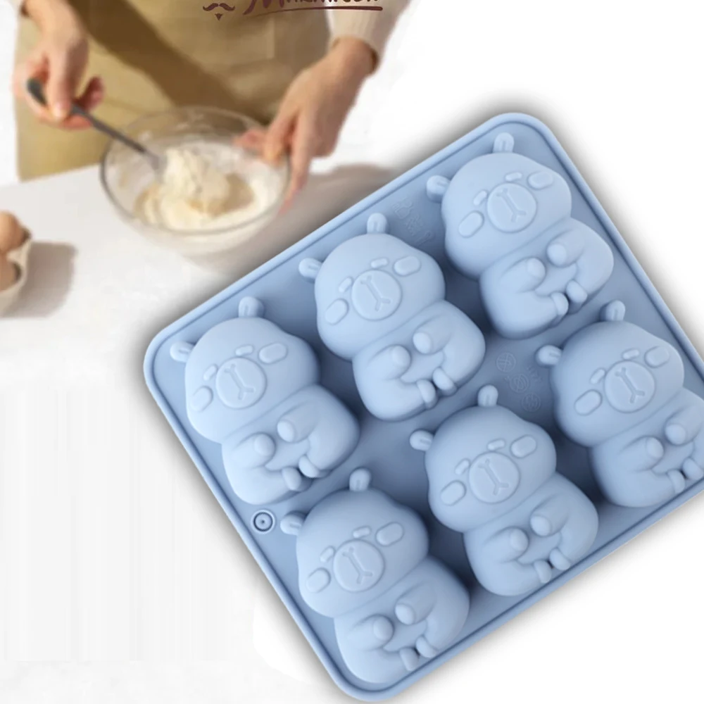 1 Silicone Cake Mold in the Shape of a Cute Capybara, Suitable for Making Chocolate, Cakes, Puddings, Jellies, Candies, Cake Decorations, Bear-Shaped Candles, Handmade Soaps, Crafts, and Other Kitchen Gadgets