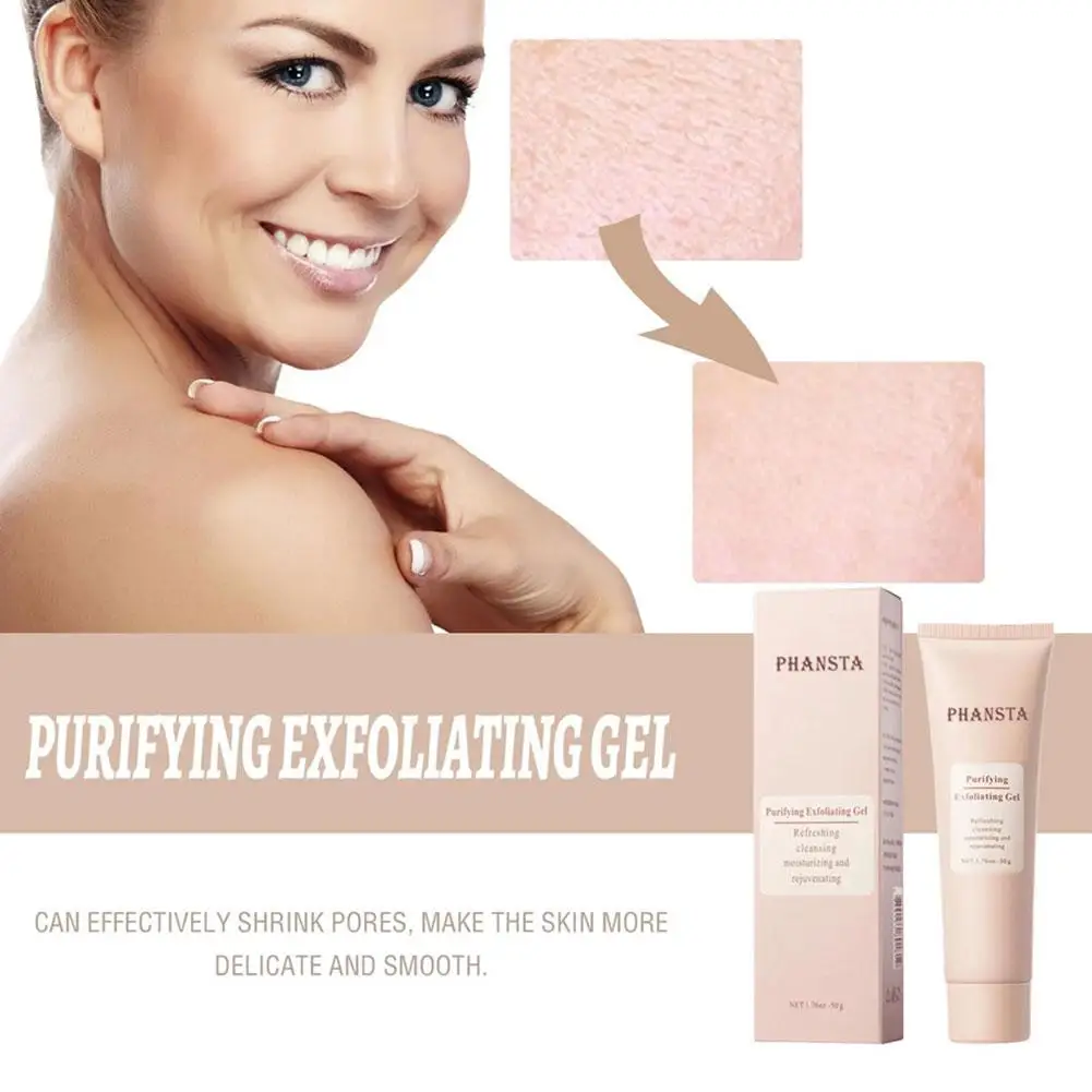 Gel Exfoliante para cara, LIMPIADOR EXFOLIANTE SUAVE para todo tipo de piel, Cle Q5l9