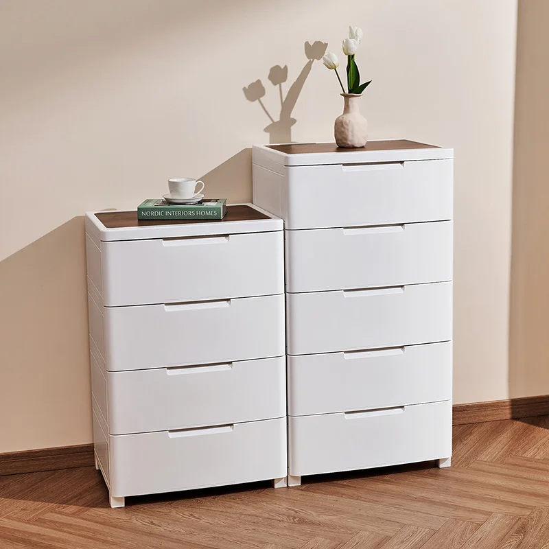 Jeko&Jeko Multi Layer Stackable Storage Drawer Plastic Clothing Wardrobe Cabinet for Living Room