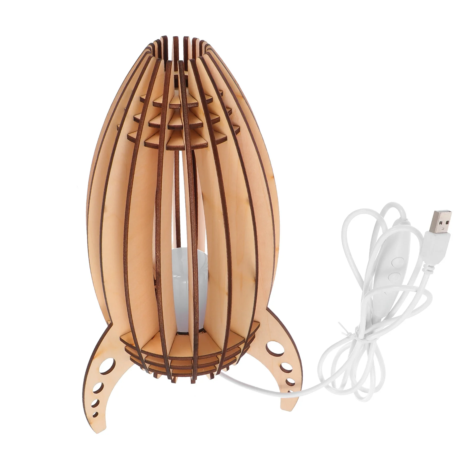 1 قطعة مصباح ليلي صغير صاروخ الفضاء ضوء الزخرفية منضدية غرفة نوم تصميم عملي ضوء الليل الصغيرة #3