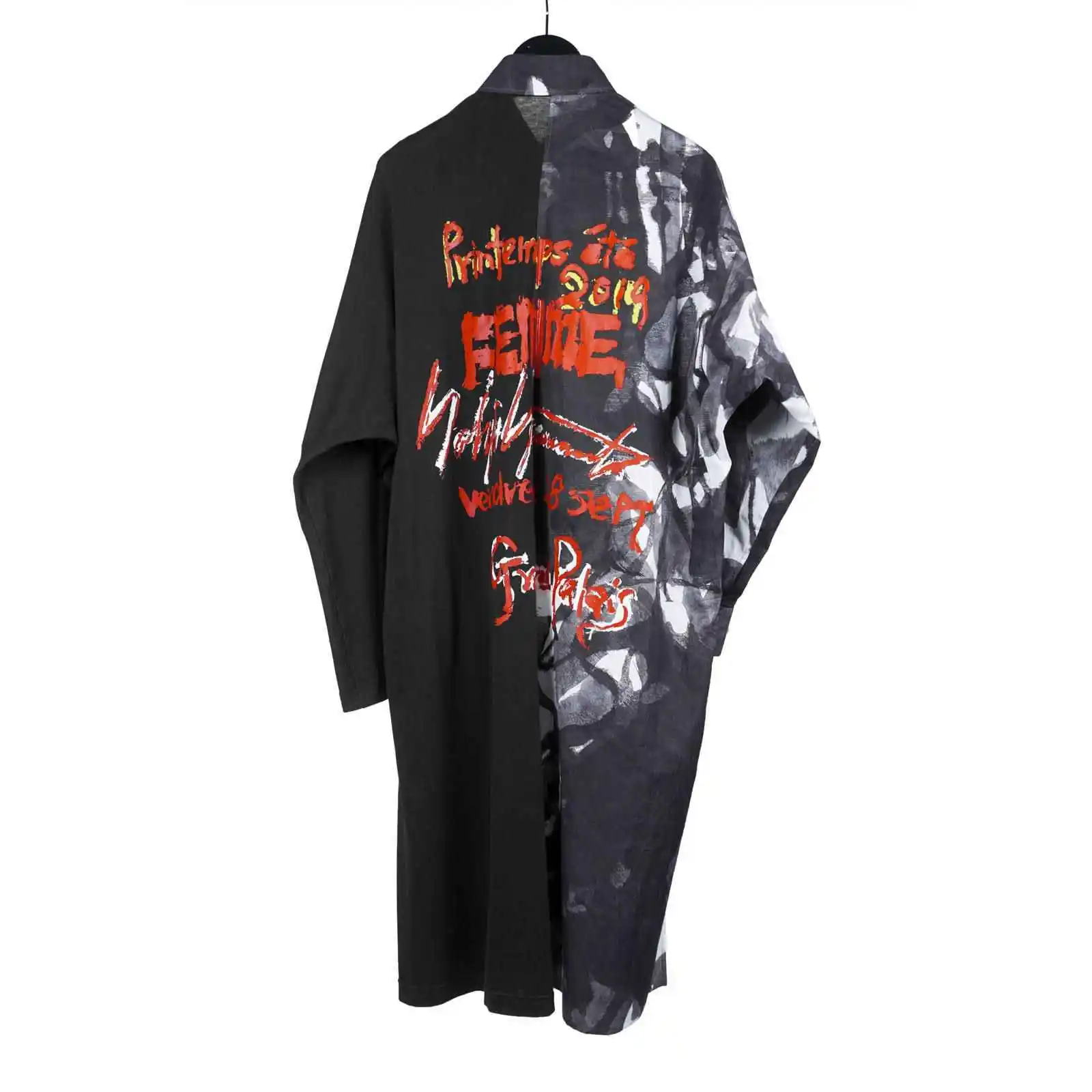 TOP-YAMAMOTO Printed Shirt Men's Short-Sleeved Summer Casual Drape Feeling Hawaiian Half-Sleeved Shirt Jacket Trendy