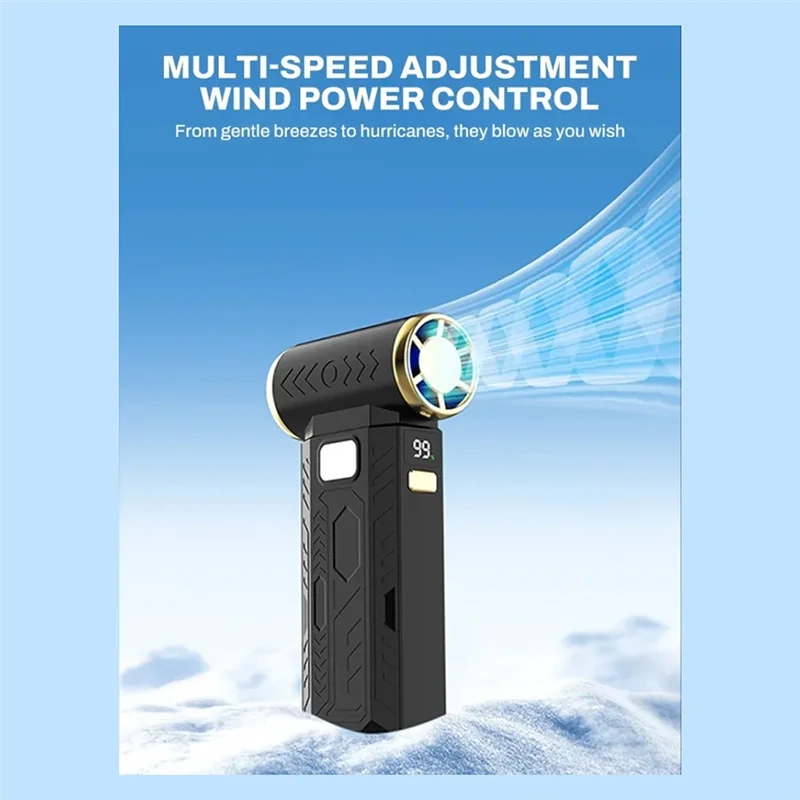 A69eelectric Air Blower Powerful Violent Fan Dust Cleaner Portable Turbo Jet Fan Brushless Typec Charging
