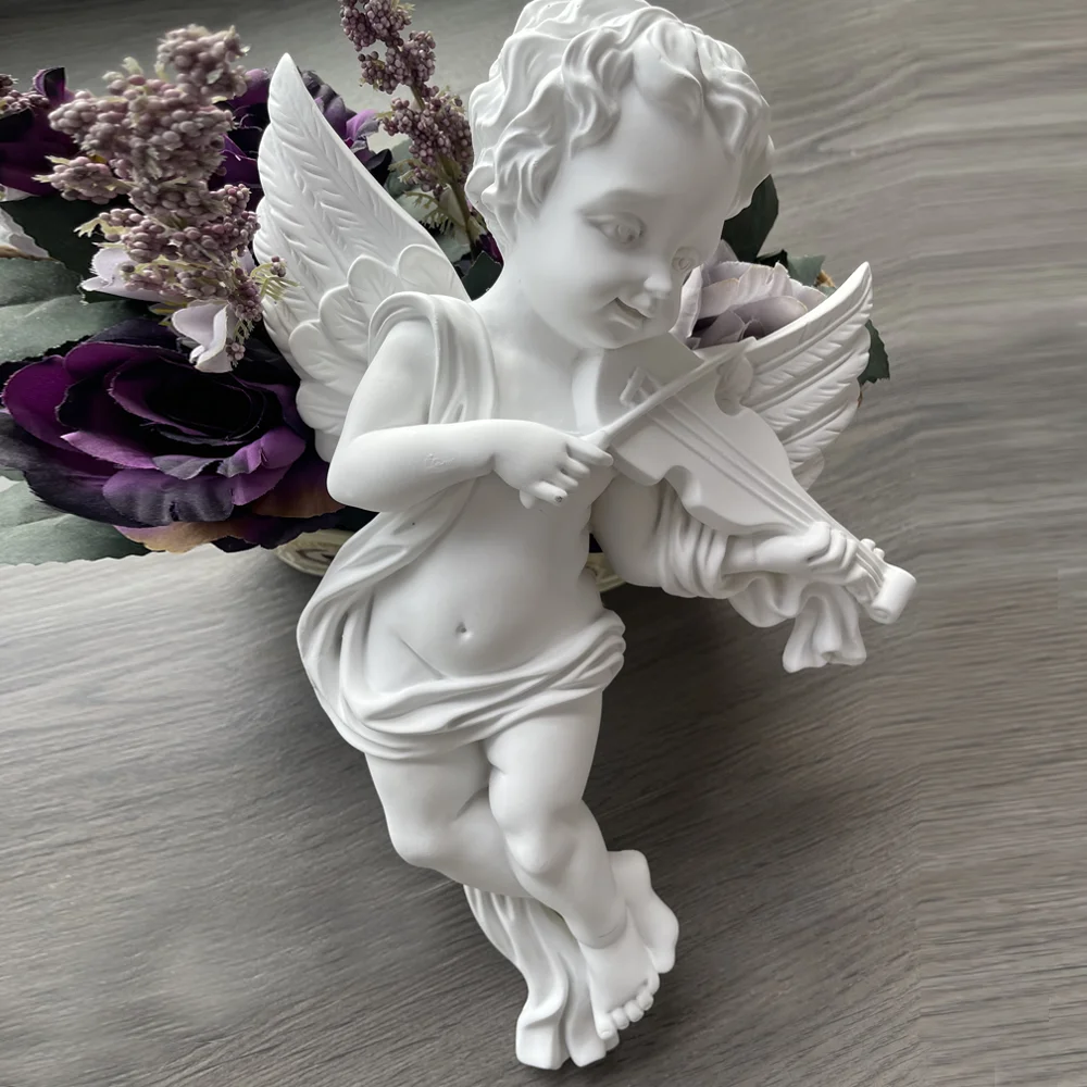 PU Carved Background Relief Decoration Polyurethane Material Wall Sticker Cherub Non-Gypsum Lightweight Model Cherub