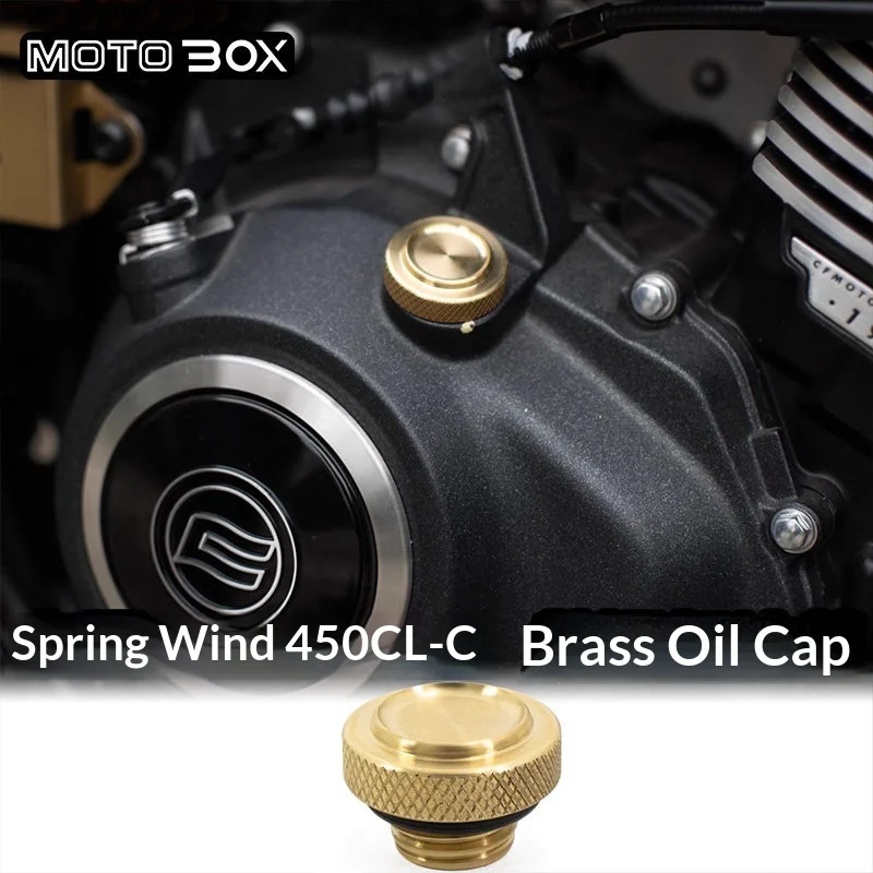 【Premium】For CFMOTO 450CLC Engine Modification Parts: Brass Oil Screw, Vintage Decorative Nut, and Edge Cover – Special Accessor