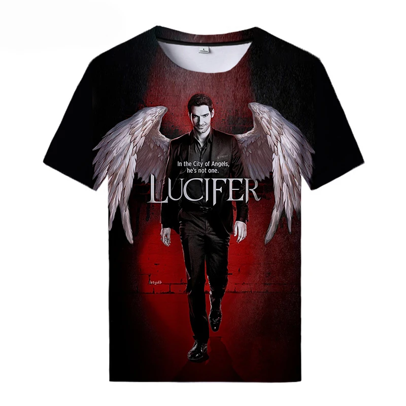 

2023 New Lucifer Season 5 Printed 3D T-shirt Men Women Summer Fashion Casual Short Sleeve Harajuku Streetwear Oversized Tops