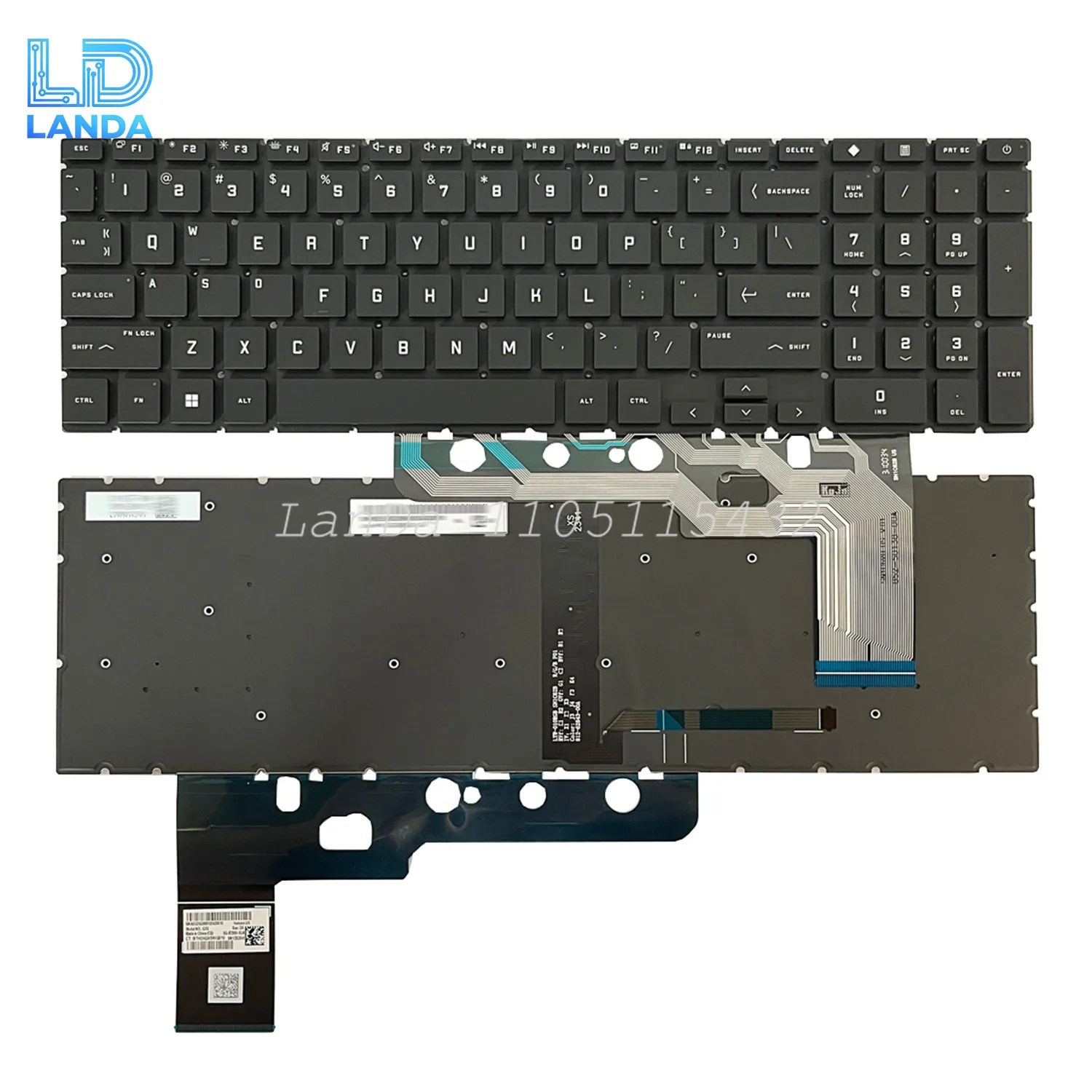 Laptop Keyboard For H-P OMEN 17.3 inch Gaming 17 DB 17Z-DB Black US Backlit