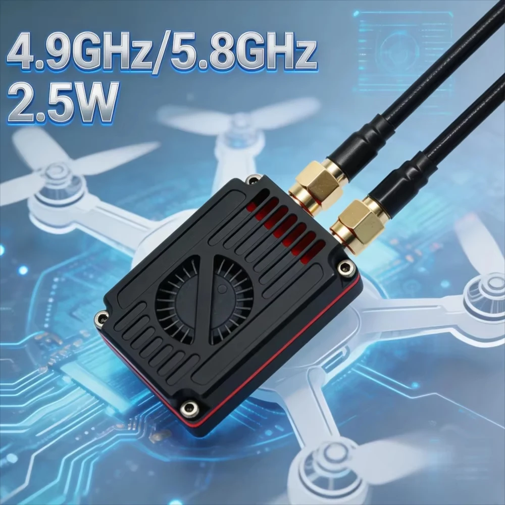 Rushfpv Rush 4.9G/5.8G 2.5W 48CH Dual-Band Video Transmitter FPV Vtx RC FPV Racing Drone/Quadcopter