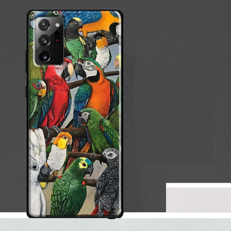 Animal Parrot Birds Case For Samsung Galaxy S21 S20 FE Note 20 Note 10 Plus S8 S9 S10 S10e S22 S23 Ultra Cover