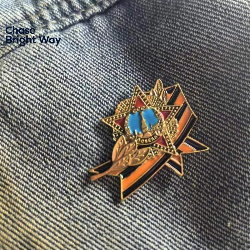 Russian Flag Ribbon Badge Brooch Enamel Lapel Pin for Victory Day Historical  Event Souvenir School or Office Use