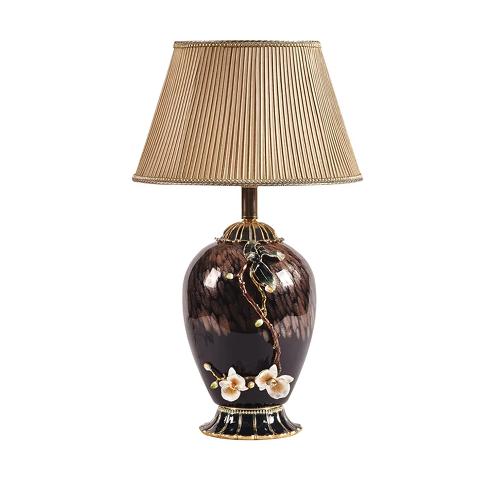 Minimalist Ceramic Bedroom Bedside Lamp Chinese Creative Living Room Warm Decorative Table Lamp