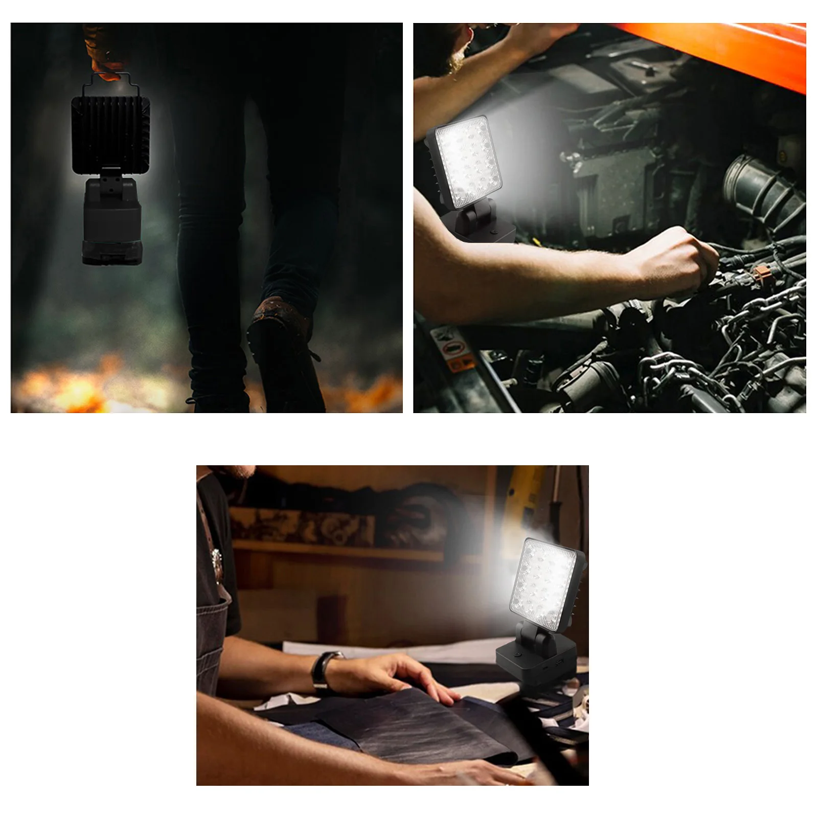 

Sleek Portable LED Work Light Compatible with For PARKSIDE Battery Models Offering Efficient Illumination Options