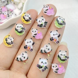 50Pcs Mixed Nail Art Resin Cartoon Lesser Panda Series Charms Rhinestones DIY Craft For Nail 3D Decorations Jewelry