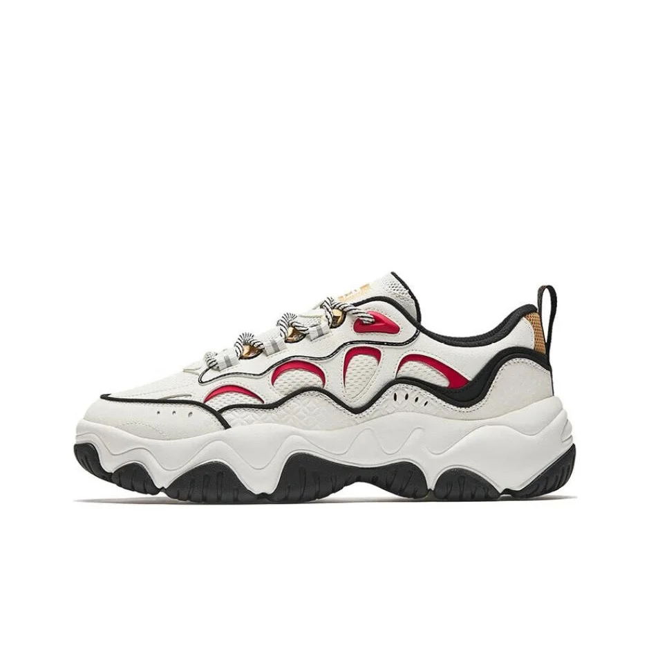 Anta Good Things Will Happen Non slip Lightweight Low top Casual Shoes Men's White Black Red 112518853-7