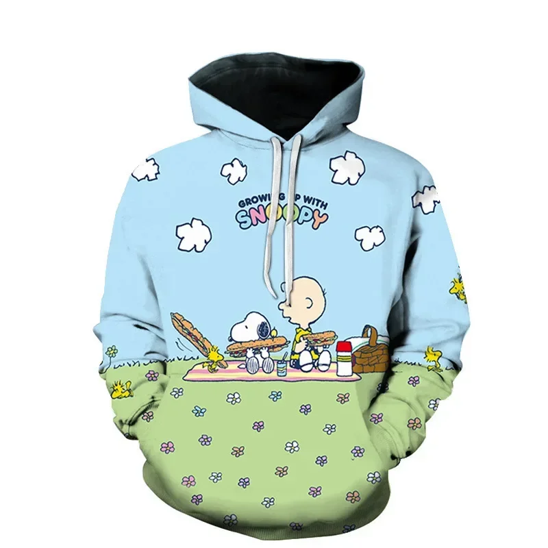 2024 Hot sale Snoopy 3D Printed Boys and Girls Spring and Autumn New Fashion Hoodies men’ s Adult Street Leisure pullover