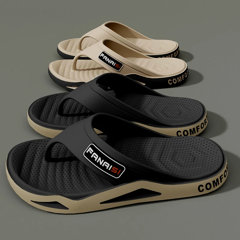 Summer Fashion Men's Slippers Outdoor Sports Flip Flops Hiking Travel Bathing Park Casual Wear, Comfortable Breathable Non-slip
