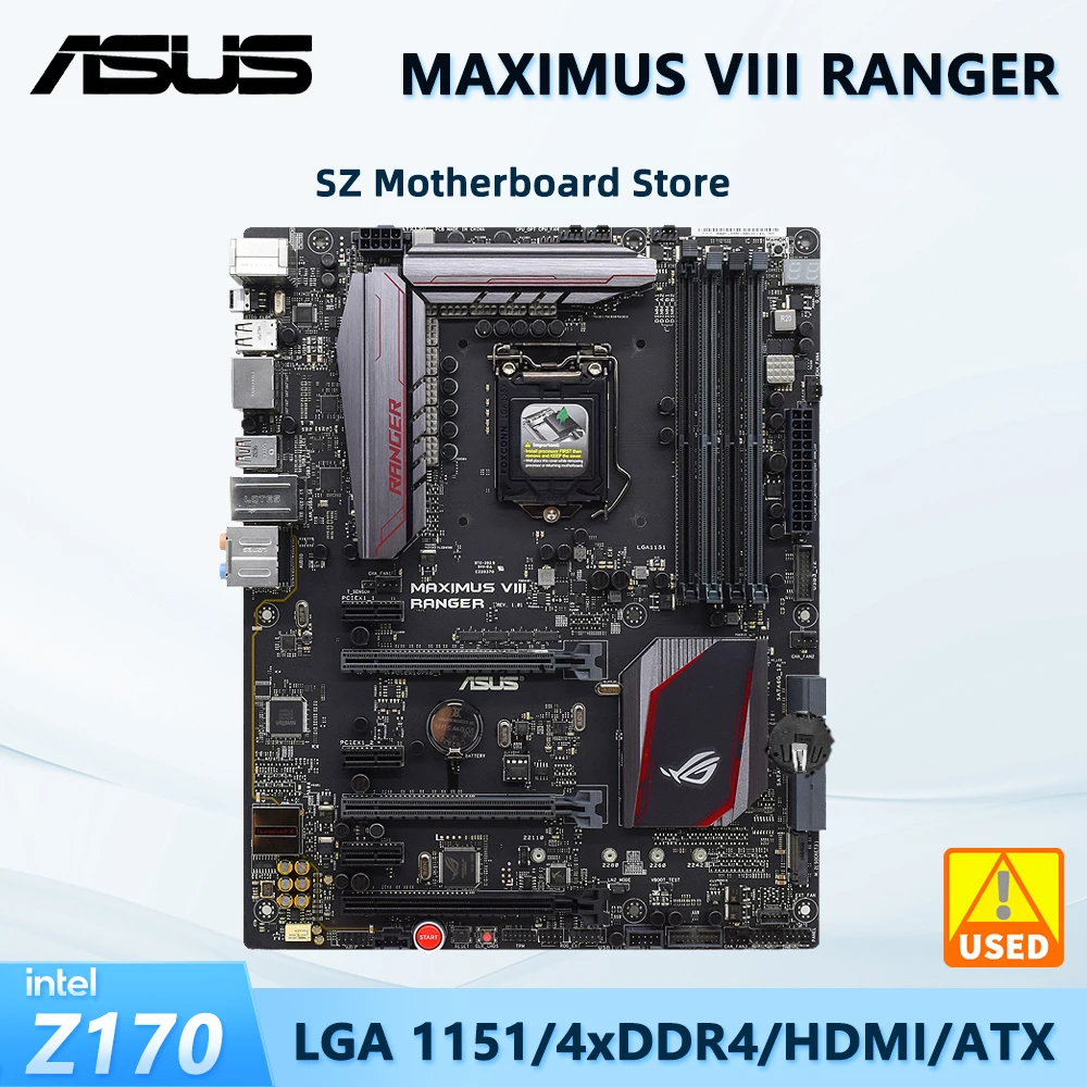 ASUS ROG MAXIMUS VIII RANGER Motherboard Intel Z170 LGA 1151 DDR4 	64GB M.2 ATX support  i3-6300 7320 6500 7600 7700 G4560 cpu A