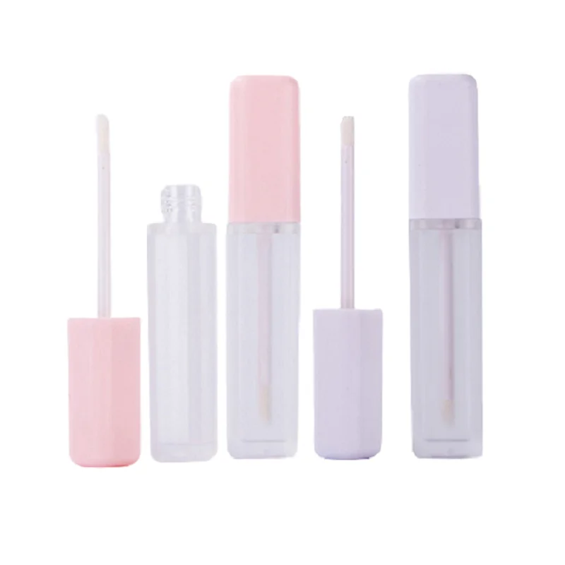 

30/50Pcs Lip Glaze Tube Empty Plastic Frosted White Pink Lid 7ML Cosmetic Packaging Refillable Lip Gloss Tube Containers