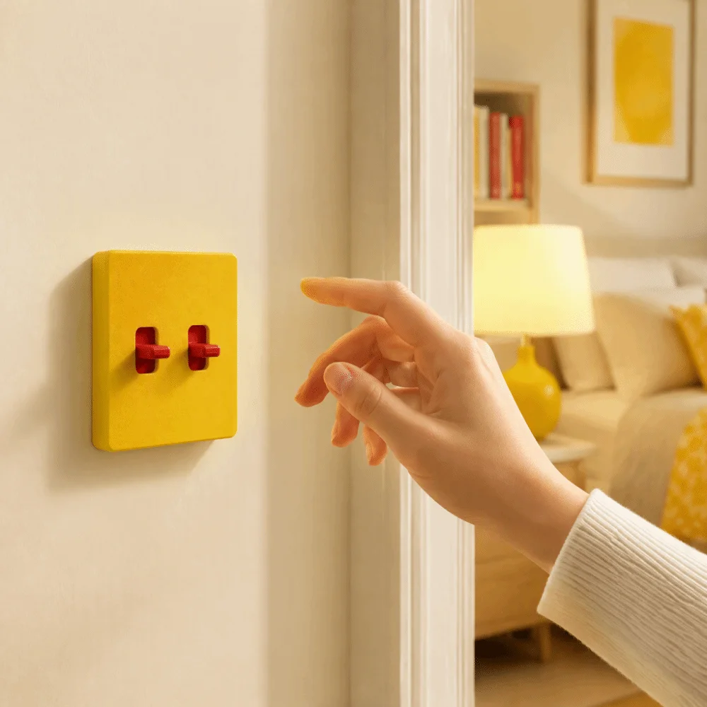 Creative Light Switch Guard Covers Self-Adhesive 3D Printed Console-shaped Switch Cover Removable Waterproof Switch Frame Cover