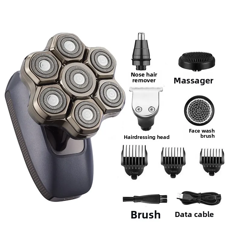 

Магнитный набор волшебных инструментов для бритья с семью лезвиями, перезаряжаемая бритва, машина для мытья всего тела, бритвенный станок