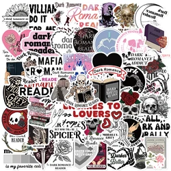 50pcs Dark Romance Reader Stickers For Laptop Luggage Skateboard Scrapbook Notebook Diary Stickers Aesthetic Graffiti Decals