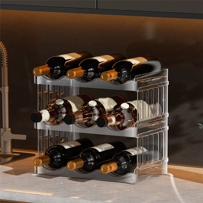 

Органайзер для бутылок с водой, штабелируемый органайзер для чашек, аксессуары для стаканов на 40 унций с ручкой для шкафа, 3 этажа