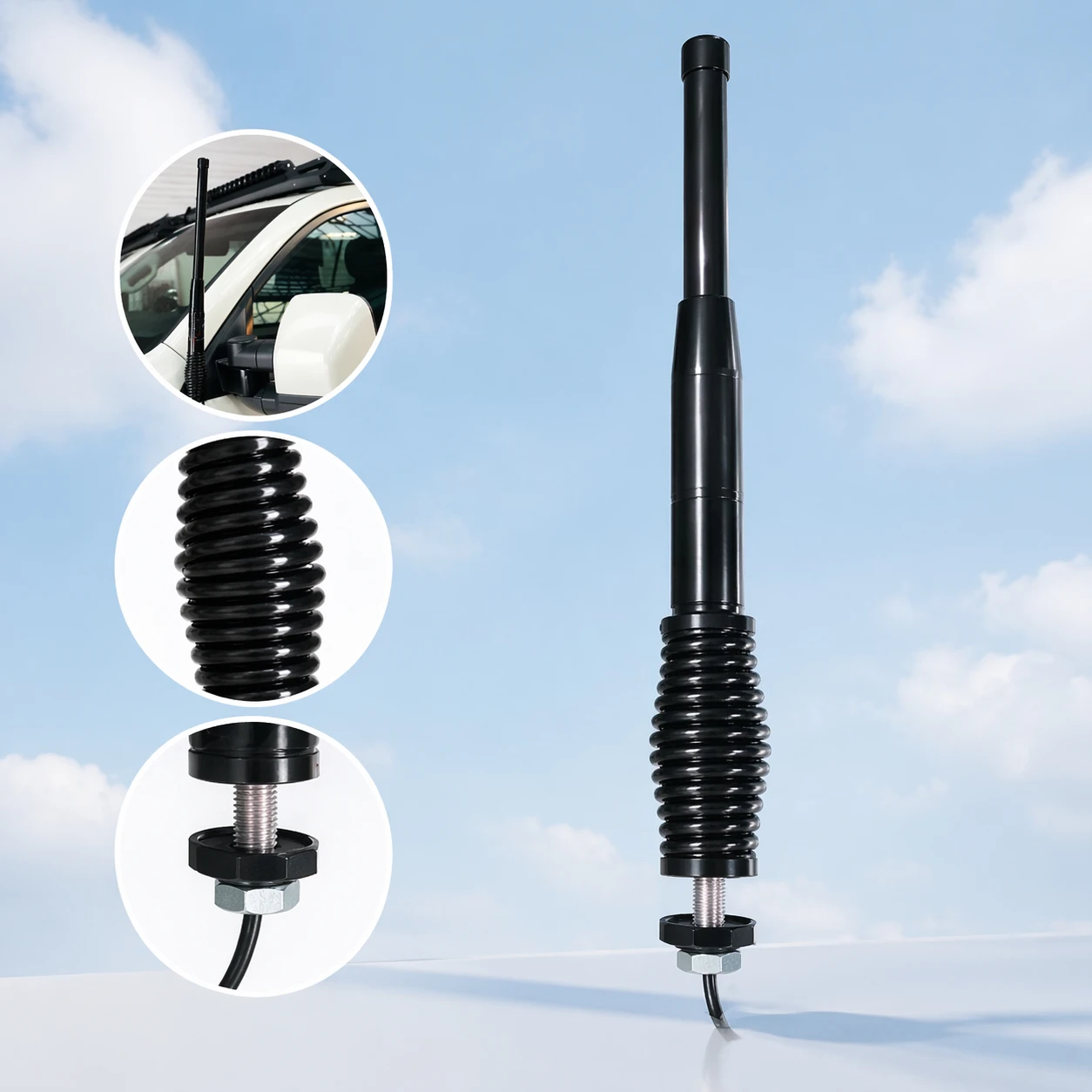 UHF 477MHz Fiberglass Antenna 3.5dBi Heavy Duty for 4WD Off-Road Truck Australia Market