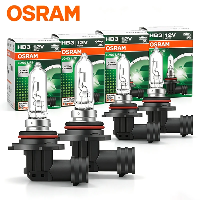 OSRAM Longlife Line 9005 HB3 12V 60W 3200K P20d Headlight Driving Car Halogen Light 9005 HB3 Fog Light High Low Beam OEM Quality