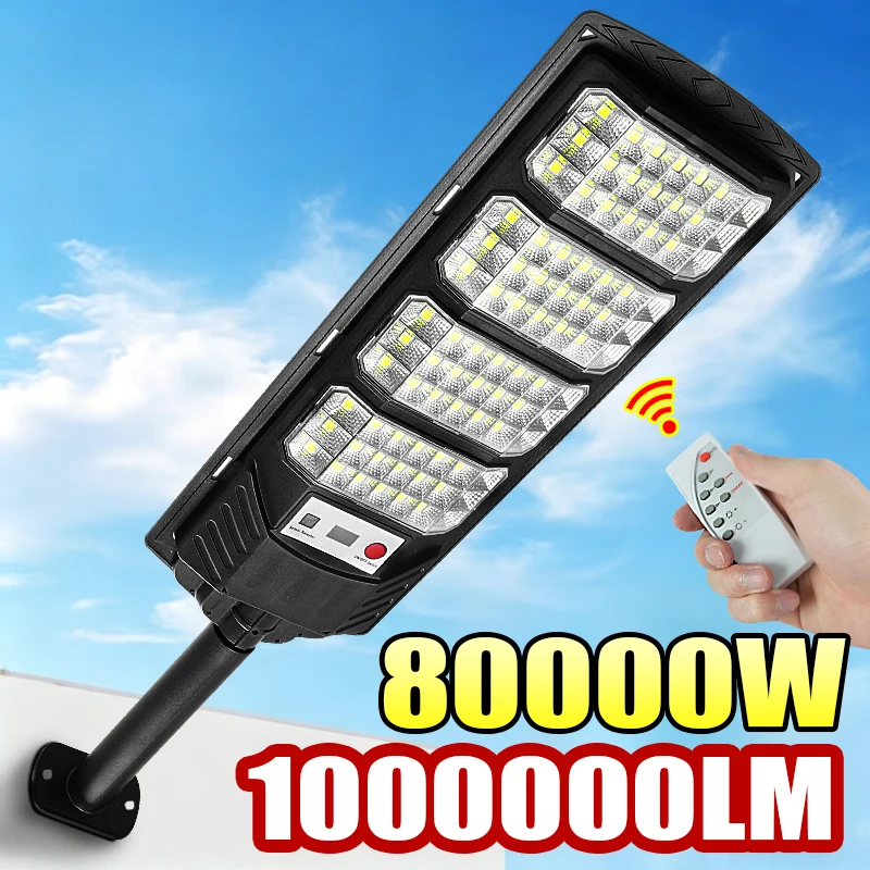 100000LM 8000W/6000W/3000W Solar Led Light Outdoor Powerful Outdoor Motion Sensor Solar Lamp Garden Street Wall Lamp