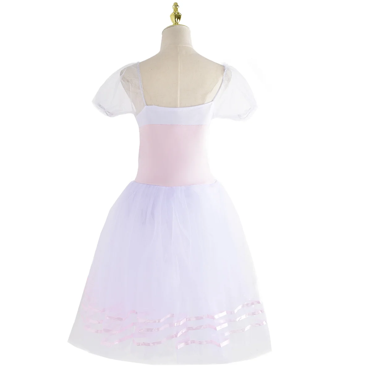 Novo profissional ballet tutu vestido de manga longa da menina branco cisne ballet vestido desempenho dança ballet artista roupas criança