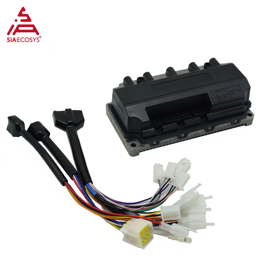 

New VOTOL EM80GTSP Controller 72V Rated 55A Boost 80A Sine Wave Programmable For 3-4kW Electric Scooter Motor From SiAECOSYS