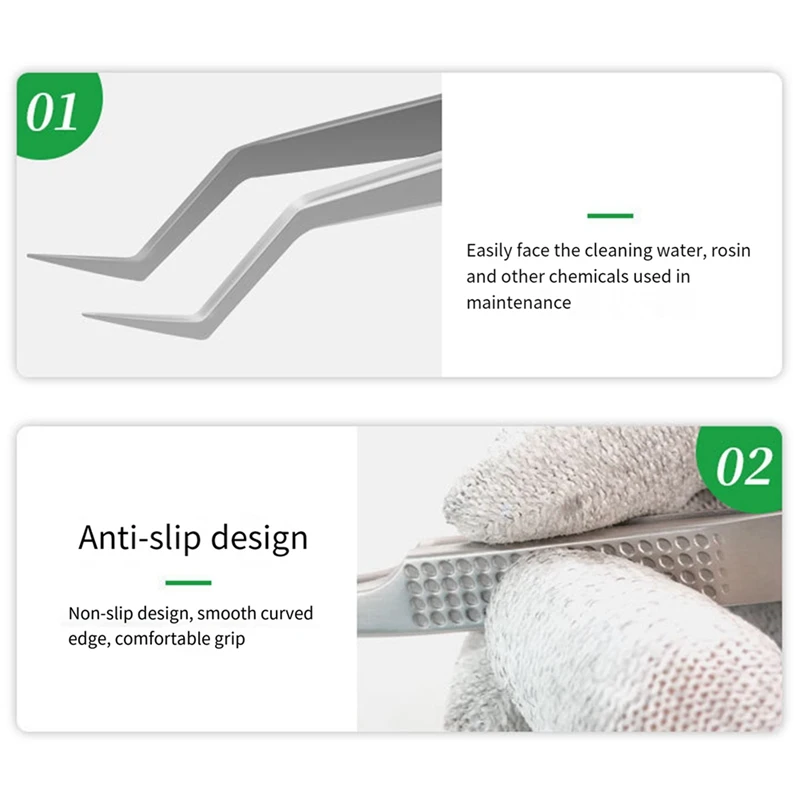 Pinzas 3D de ST-20 de alta precisión, pinzas superduras para plantar, Chip IC de estaño, herramientas de reparación de teléfonos, fácil de instalar