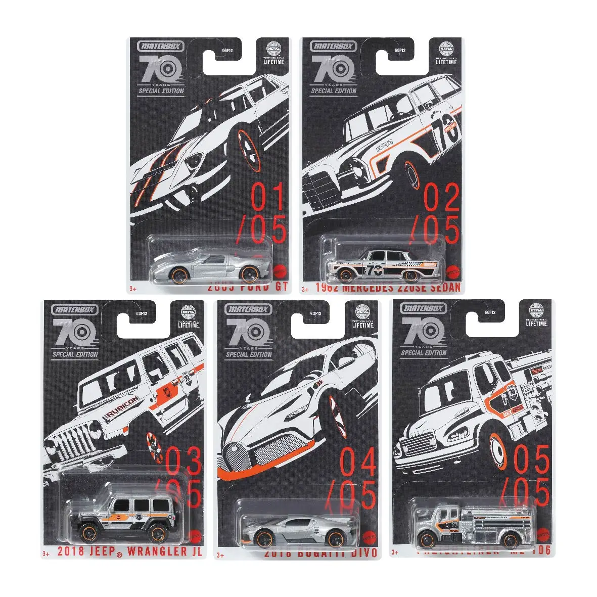 MATCHBOX GGF12 70th Anniversary Edizione Speciale Bugatti Benz 1/64 Metallo Pressofuso Modello COLETRI AUTO Veicoli Giocattolo