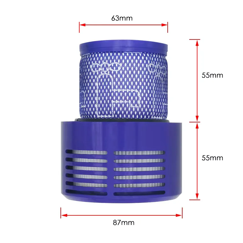 Repuestos de limpieza lavables para Robot aspirador Dyson V10, accesorios de filtro Hepa, SV12