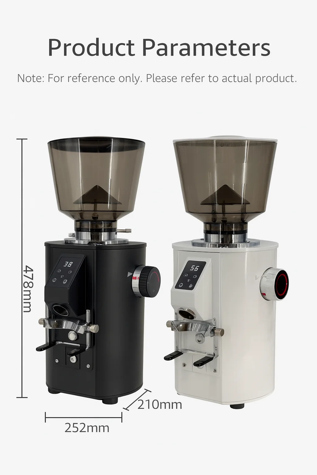 CAFOVO K-64S مطحنة القهوة الكهربائية التجارية 64 مللي متر لدغ مسطح مطحنة القهوة 500 جرام هوبر مكافحة ساكنة لمطحنة القهوة مقهى