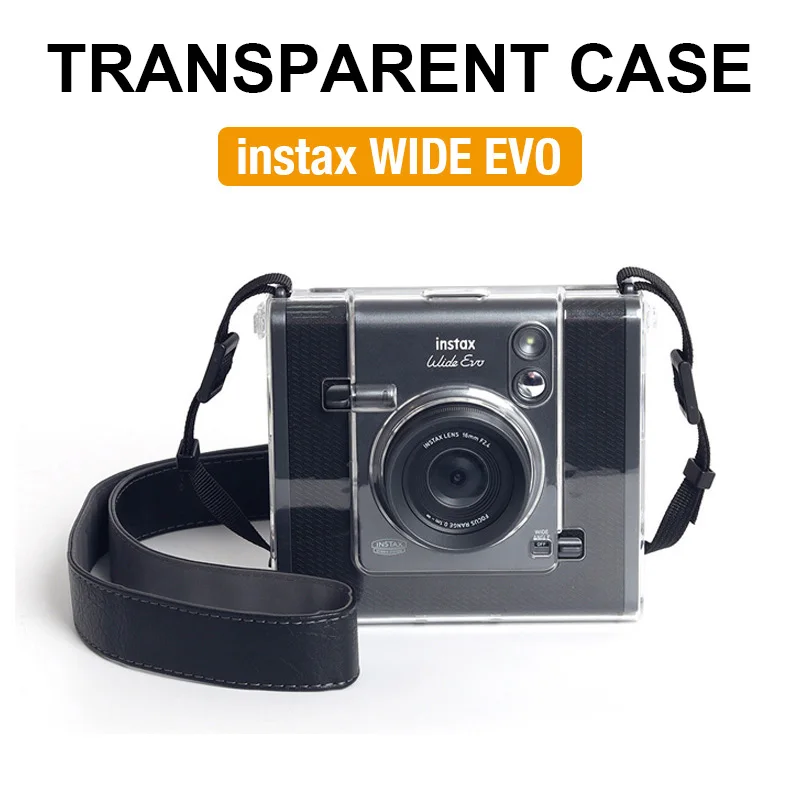 

Instax Wide EVO Transparent Case Crystal Case Camera Protective Case with Strap CAA85