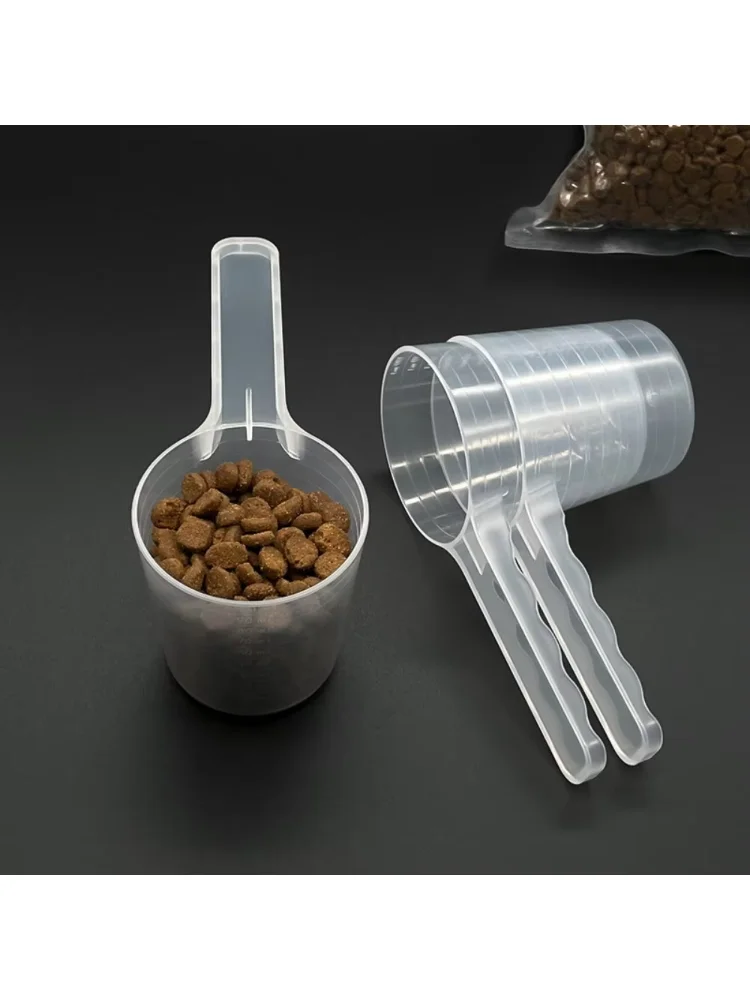 50g Pet Food Shovel Transparent Feeding Scoop Multifunctional Cat Dog Food Measuring Spoon Pet Supplies Dog Food Measure Cup