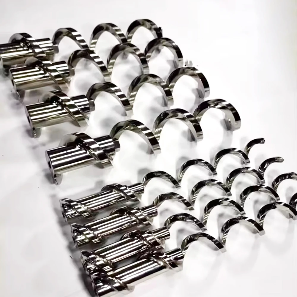 OEM квадратные стальные черви, спиральный стержень без валов, пружина 45, стальной шнек, спиральная пружина, сварочный винт из нержавеющей стали, спиральный чип