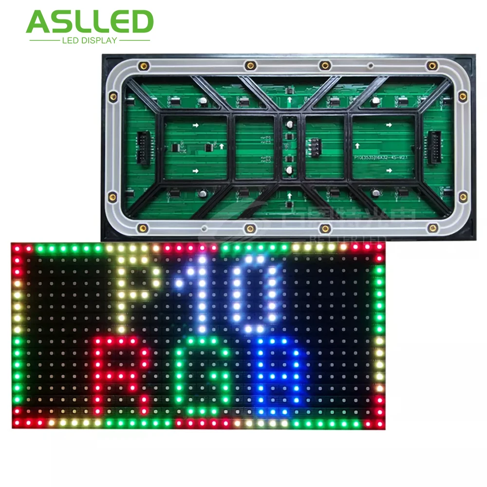 P10 Outdoor SMD3535 Full Color LED Display Module 320x160mm HUB75 1920Hz High Refresh IP65 Waterproof Panel for LED Billboard